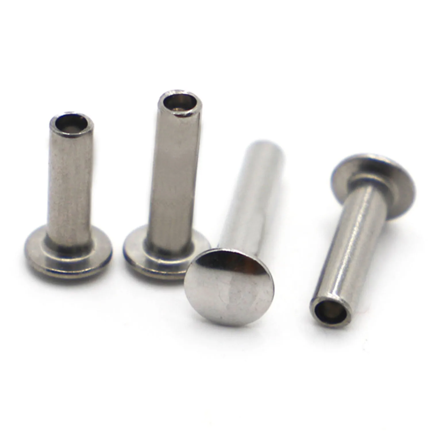 

M2 M2.5 M3 M4 M5 304 Stainless Steel Oval Head Semi-Tubular Rivets Round Head Half Hollow Shank GB873