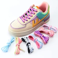flat shoelaces for sneakers classic print gradient shoelace ice cream cake mandarin duck shoe laces powder green shoestrings