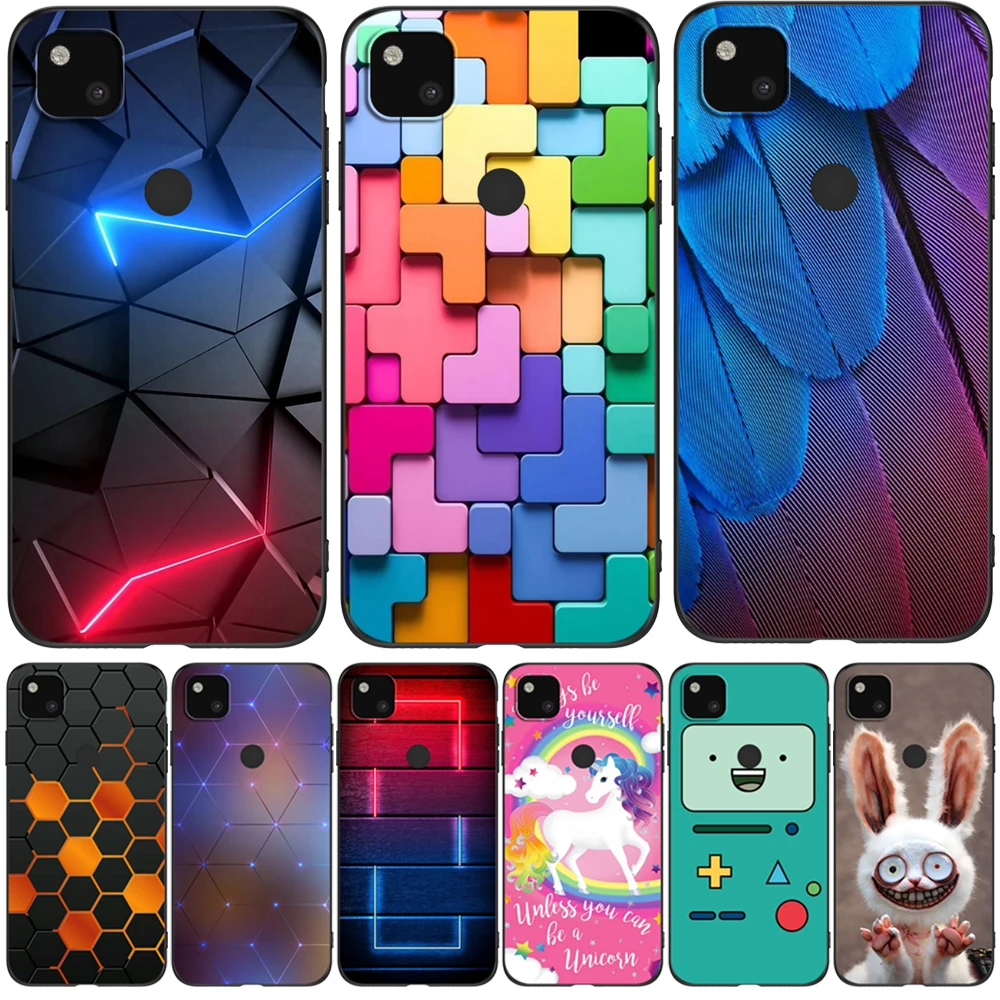 Противоударная задняя крышка с абстрактным рисунком для Google Pixel 4A 4G