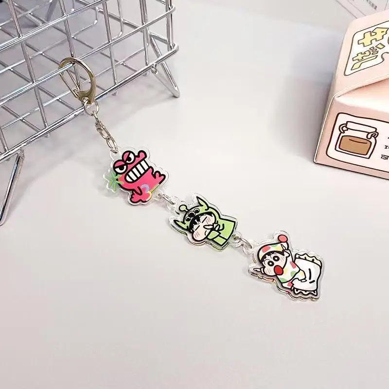 Фото Брелок-подвеска для сумки Crayon Shin-Chan Multi-Link из акрила, коллекция динозавров Широ Химавари и Шин-Чан, креативные сувениры №5