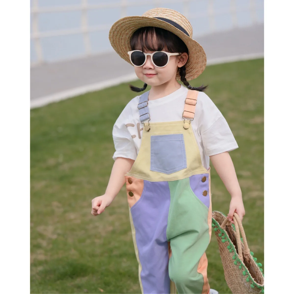 

Girls Casual Dresses Lively Arder Simple Fashion Loose Sweet Cool Light Colorful Beautiful Suitbale Spliced Patchwork Solid