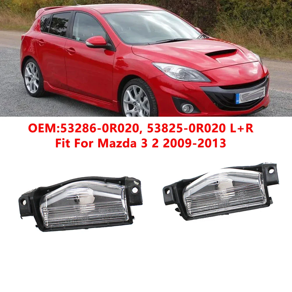 

2Pcs License Plate Light Rear Bumper Lamp Housing Cover For Mazda 3 2009-2013 2 2011-2013 (Not With Light) BS1E-51-274E