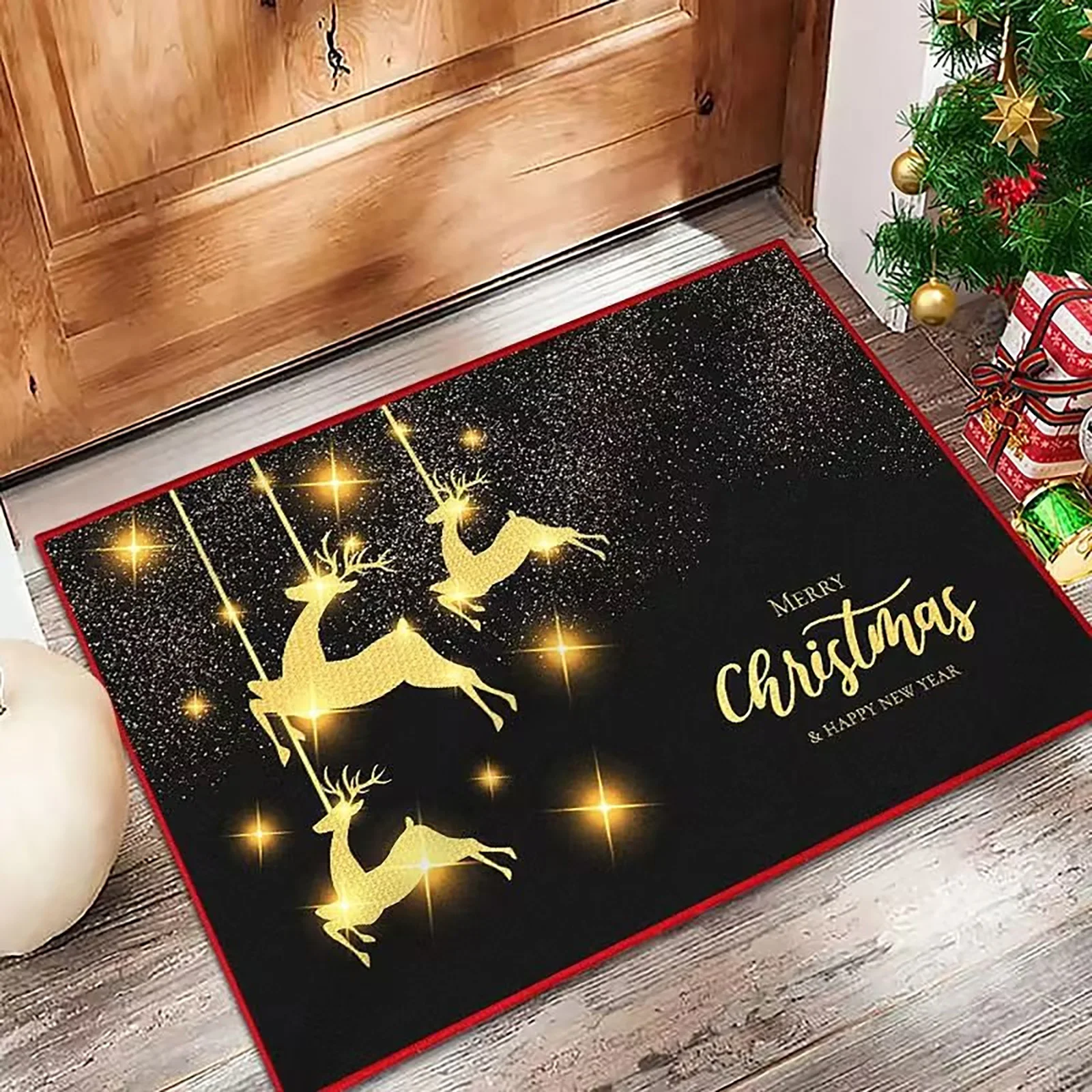 

Christmas Day Carpet Super Absorbent Microfiber Kitchen Mat Non Slip Machine Washable Christmas Carpet Very Soft Throw Blanket