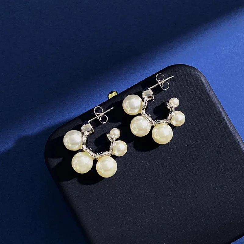 Модные ювелирные изделия Bobokiki новые серьги из титановой стали с серебряной иглой