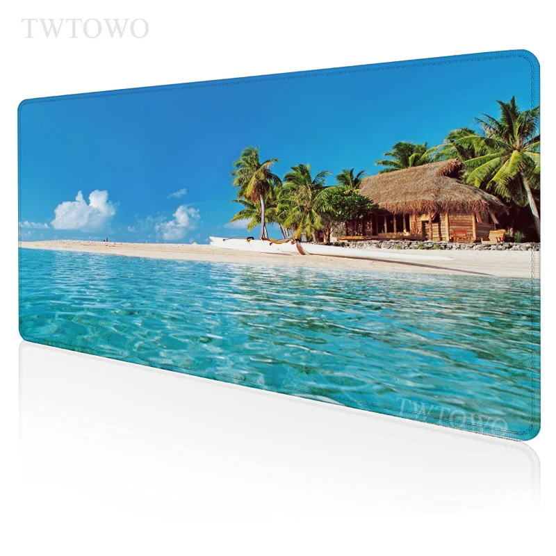 

Tropical Beach Palm Mouse Pad Gaming XL Custom Home Computer Mousepad XXL MousePads Carpet Natural Rubber PC Desktop Mouse Pad