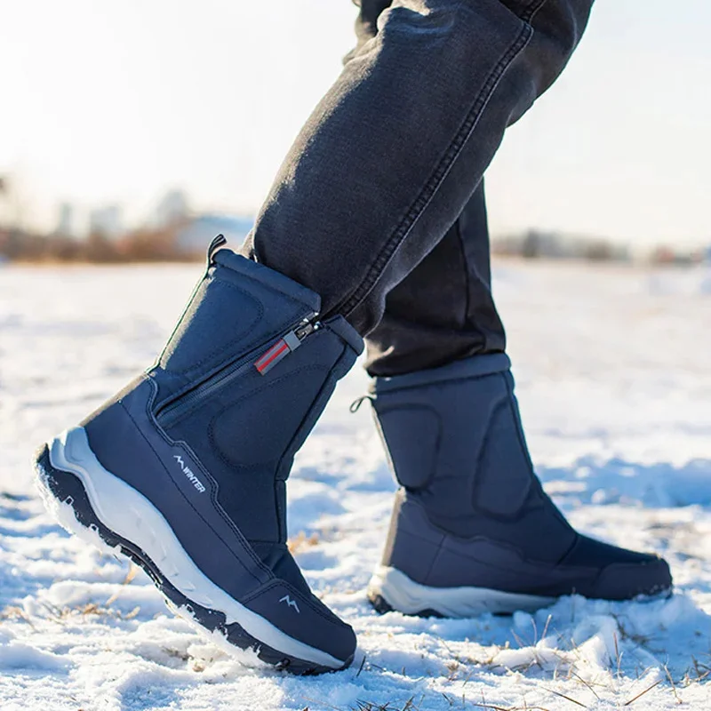 

Мужские ботинки 2023, зимняя обувь, мужские зимние ботинки, водонепроницаемые Нескользящие зимние ботинки на толстом меху для-40 градусов