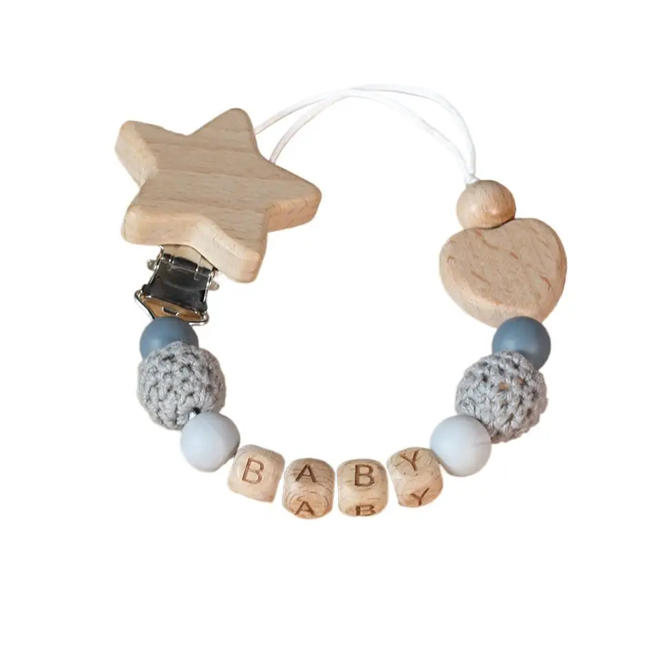 НОВОЕ индивидуальное имя деревянная персонализированная цепочка для детской