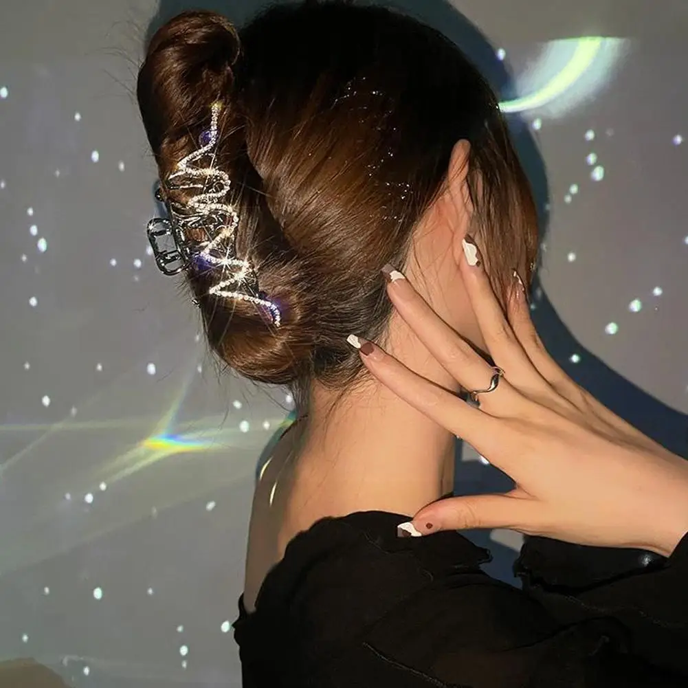 

Fashion Metal Hair Claw Crab Clip For Women Girls Shiny Barrette Hairpin Crystal Pearl Hair Accessories Jewelry T7n2