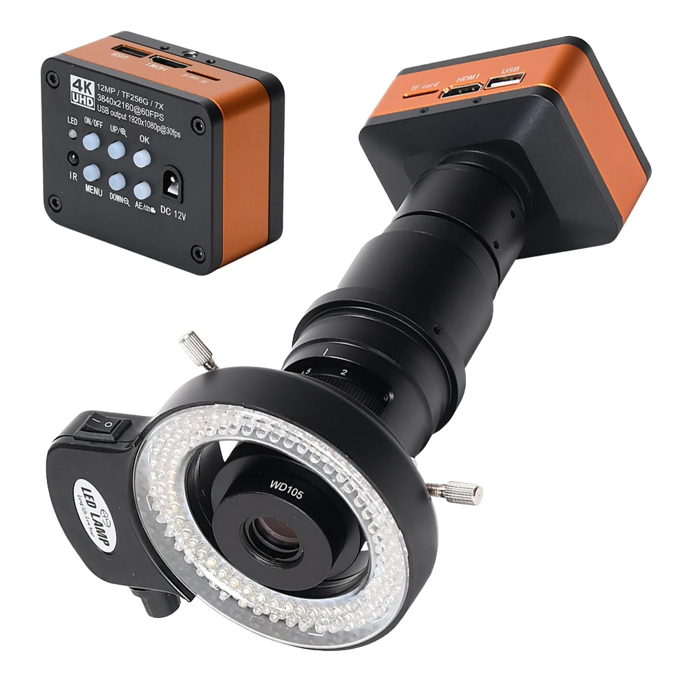 

4K UHD Microscope Camera 180X Autofocus Lens Sony Sensor Industrial Electronic Digital Microscope for Phone Repair PCB Soldering