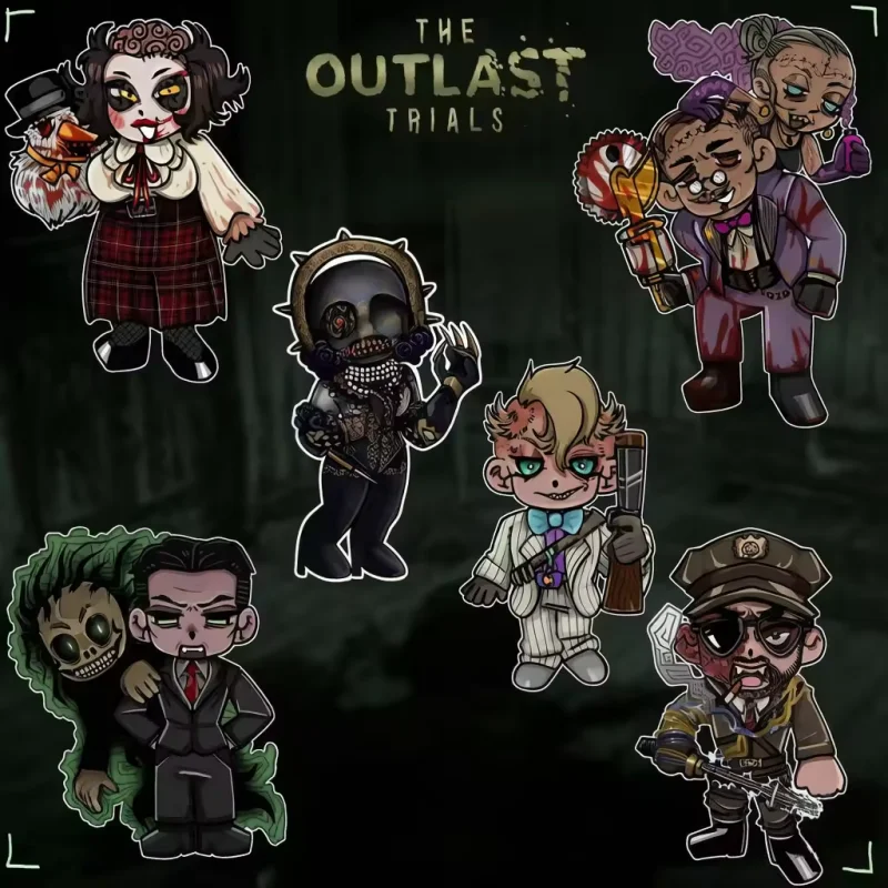 Фото Двусторонний акриловый брелок OUTLAST с индивидуальным дизайном в стиле хоррор – уникальная идея для подарка №1