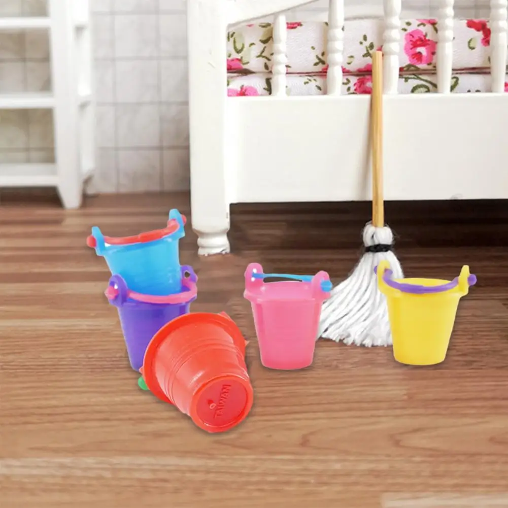 

6 Pcs Mini Pails Lovely Lightweight Decorative Simulation Pails Toys Buckets for Garden