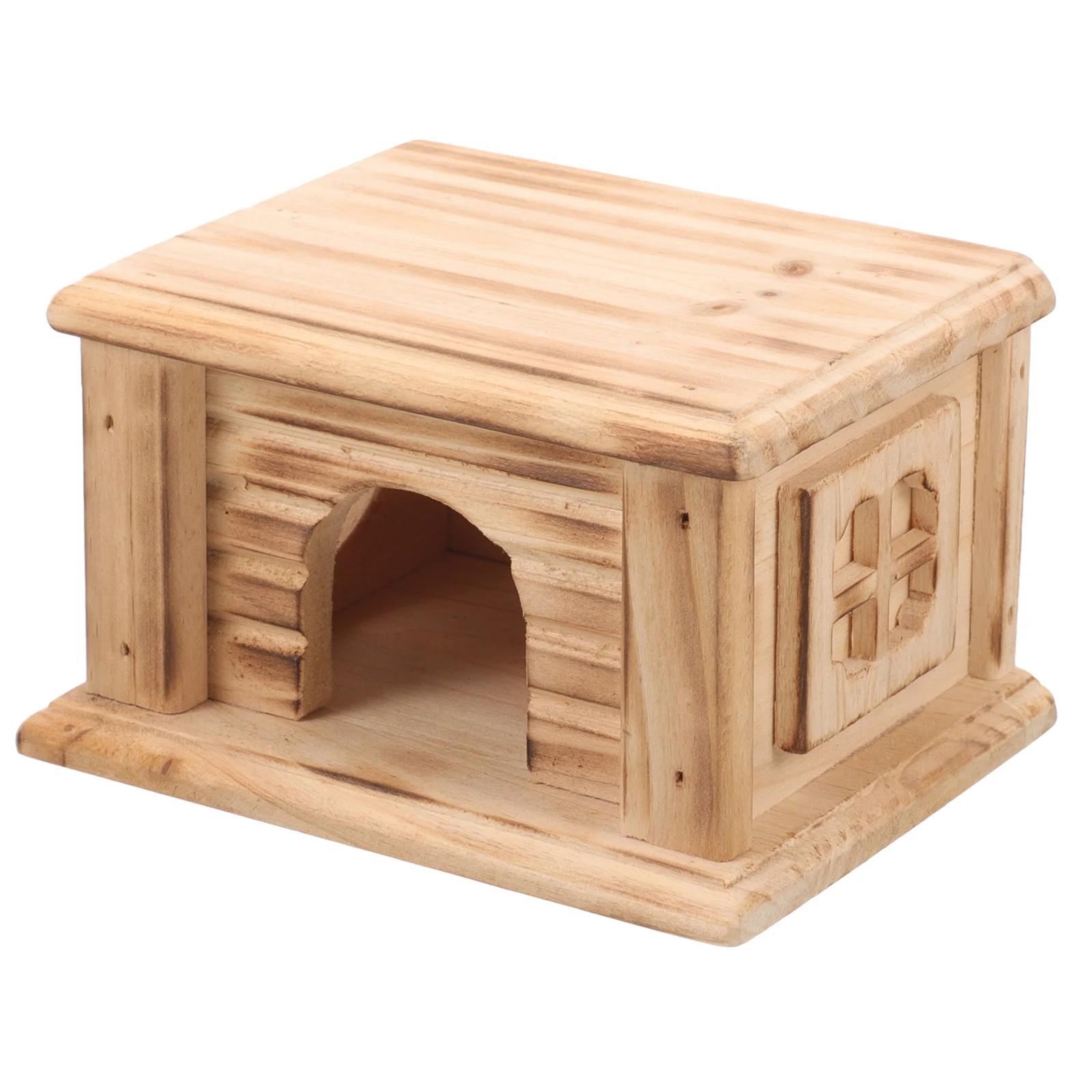 

Simple Wood Hamster House Pet Cage Hideout Small Animals Hideaway Hut Pet Supply