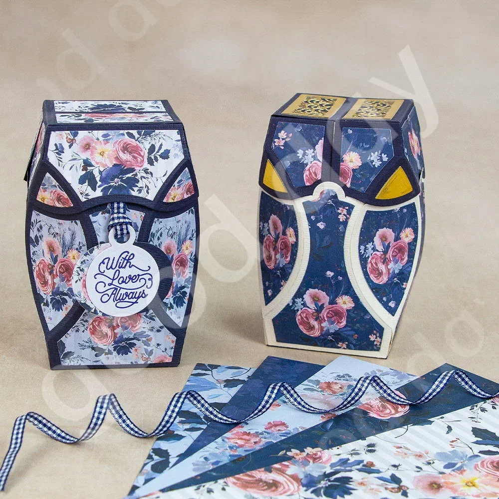 Chamfered Подарочная коробка металлические штампы и прозрачные Сделай Сам