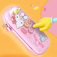 anime sanrio pen case hello kittys accessories kawaii cute beauty cartoon stationery storage box student toys for girls gift