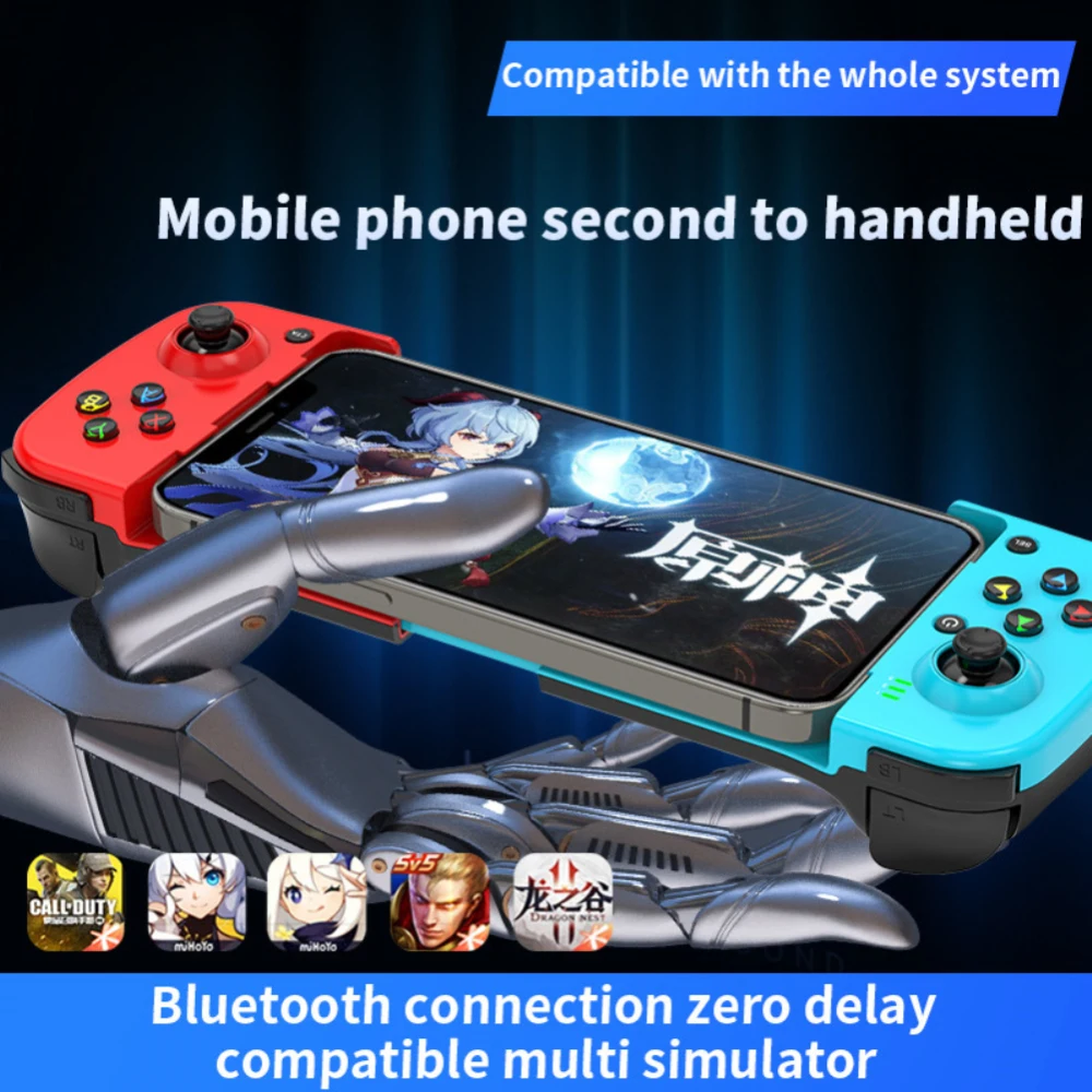 

Portable Wireless Gamepad Ergonomics Bluetooth Gaming Controller Stretch Type-c Multiple Touch For Gamer Mobile Gaming Trigger