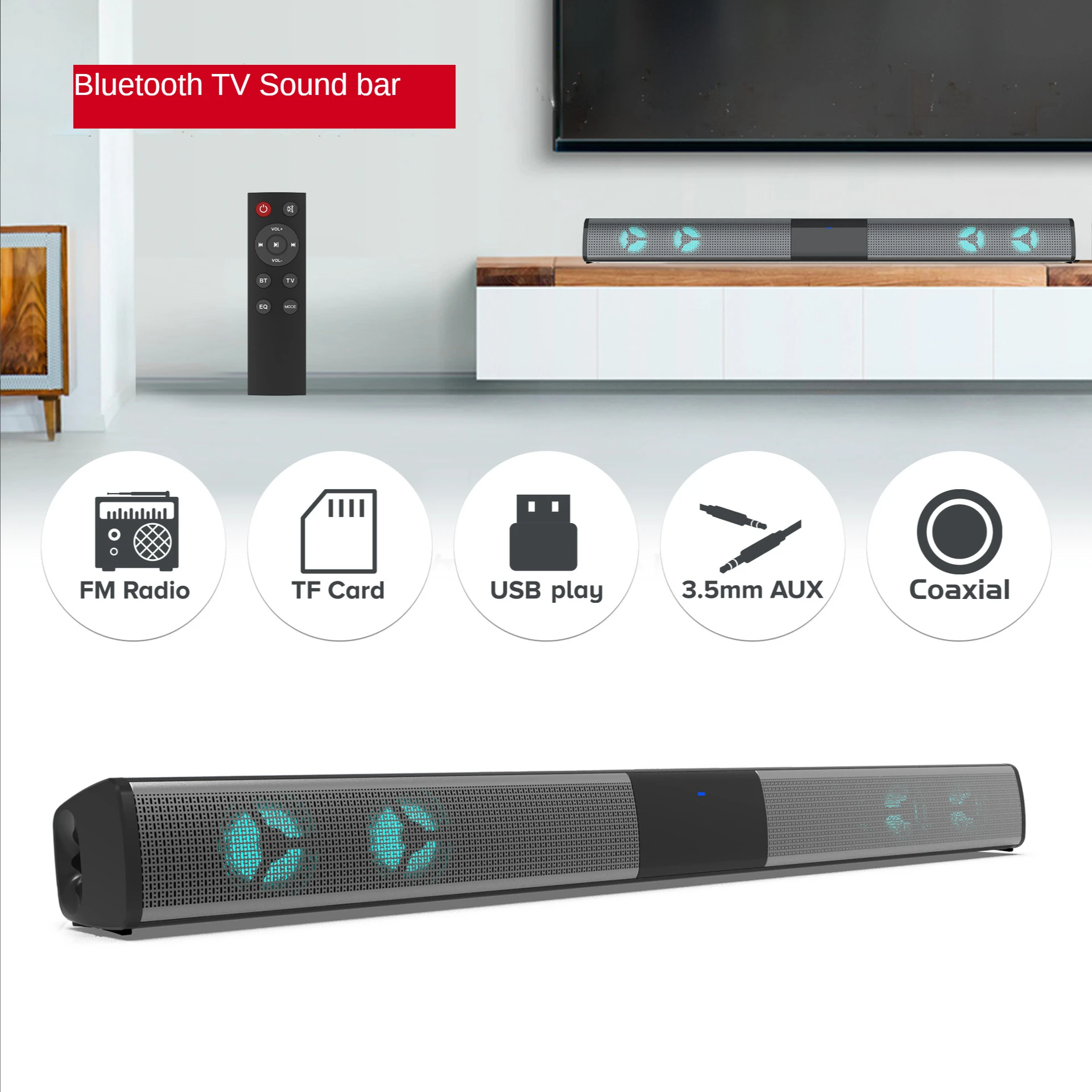 Speaker Tv Sound Box Computer Echo Wall Home Theater Soundbar