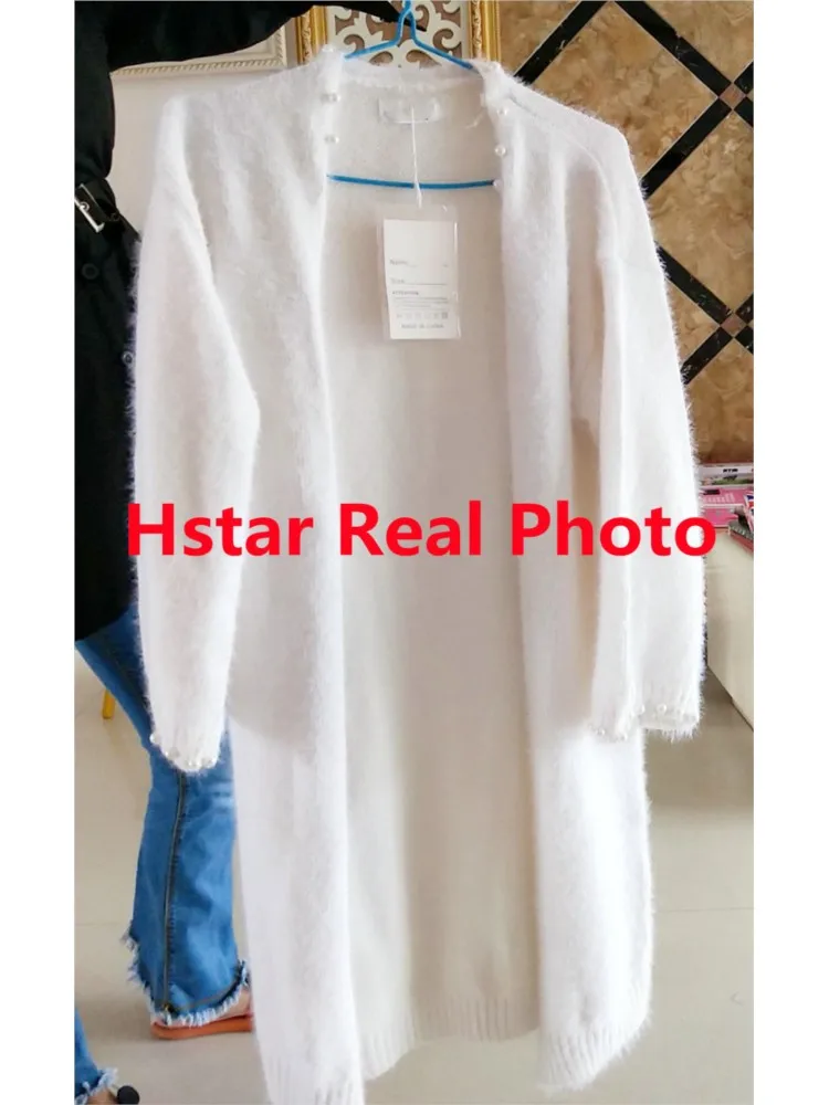 Плюшевые вязаные женские свитеры Hstar средней длины на весну и осень