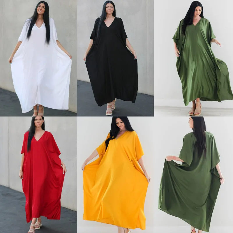 

Пляжная накидка из человеческого хлопка, однотонная свободная хлопковая рубашка большого размера для отпуска, халат из человеческого хлоп...
