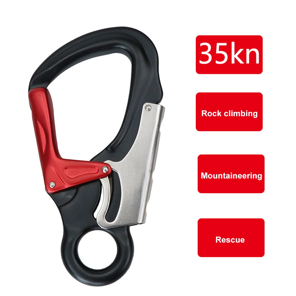

35KN Professional Climbing Carabiner Aviation Aluminum Safety Lock Outdoor Climbing Ascend Mountaineering Equipment