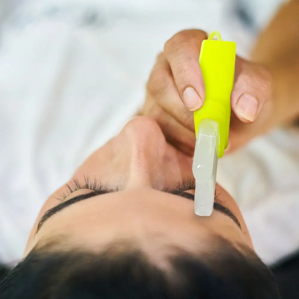 Силиконовый ледяной валик для лица Gua Sha холодная терапия снимает отечность форма