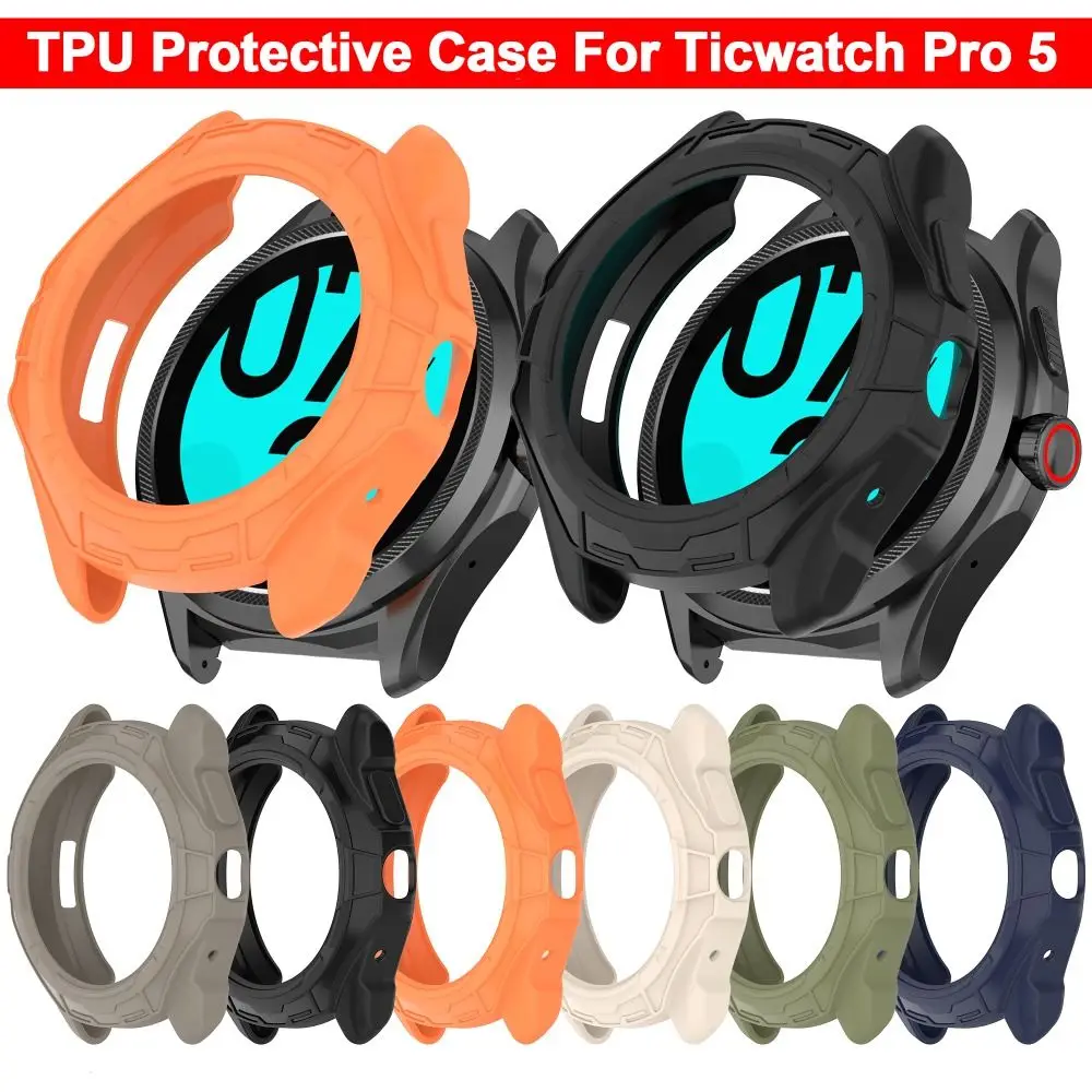 Мягкий чехол из ТПУ для Ticwatch Pro 5 защитный рамка аксессуары телефона