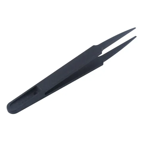 1 шт. 4,6-дюймовый черный пластиковый антистатический пинцет ESD с тупой наконечником для электроники, инструмент для ремонта мобильных телефонов, поделки своими руками