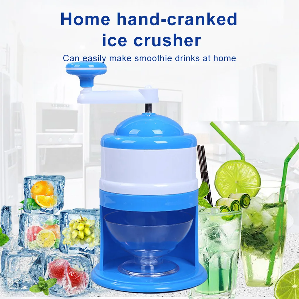 

Ice Crusher Hand Crank Kitchen Manual Breaker Snow Cone Maker Icing Shaver Grinder Countertop Barbecue Shaved Crushing