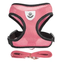 soft mesh pet harness vest training for chihuahua puppy adjustable breathable dog collar necklace for pug bulldog cat arne perro