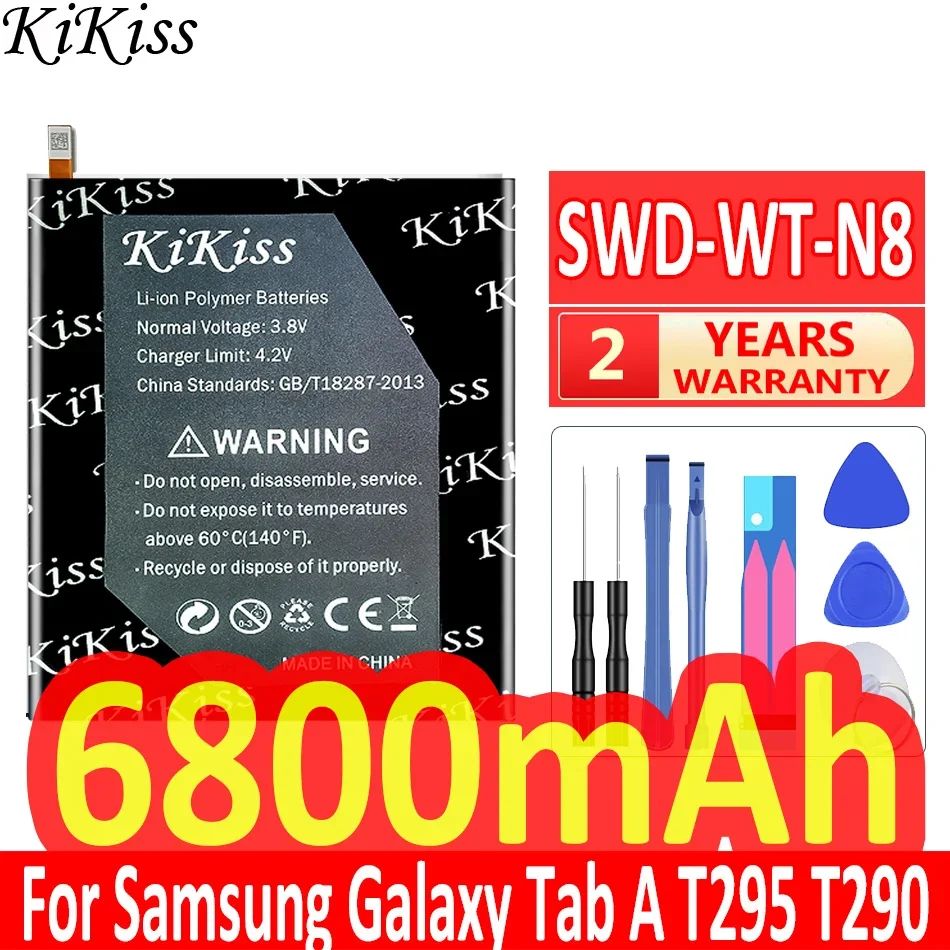 Мощная аккумуляторная батарея KiKiss SWDWTN8 6800 мАч для Samsung Galaxy Tab A T295 T290