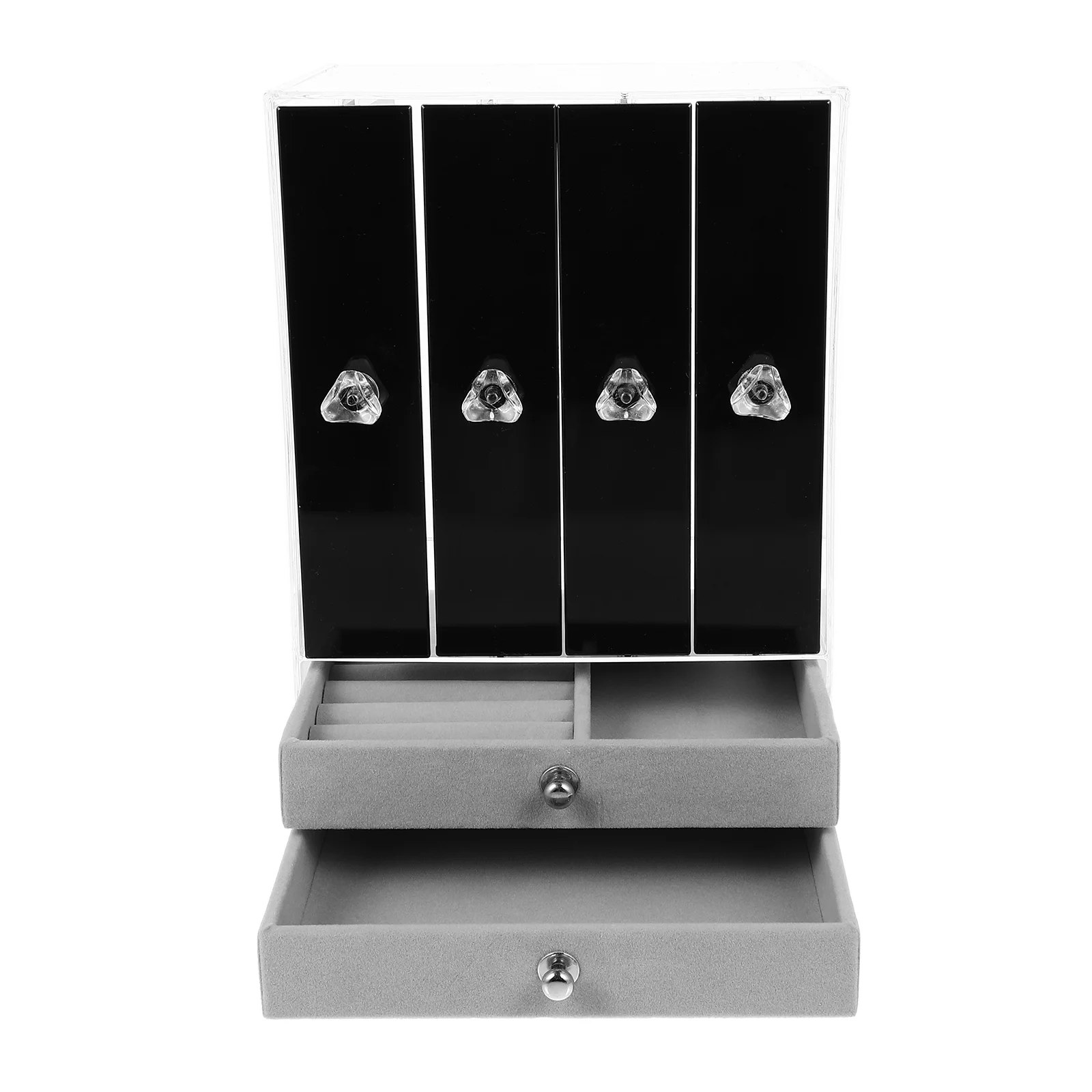 

Jewelry Storage Box Household Earring Stand Acrylic Necklace Bracelet Rack Plastic Travel Desktop
