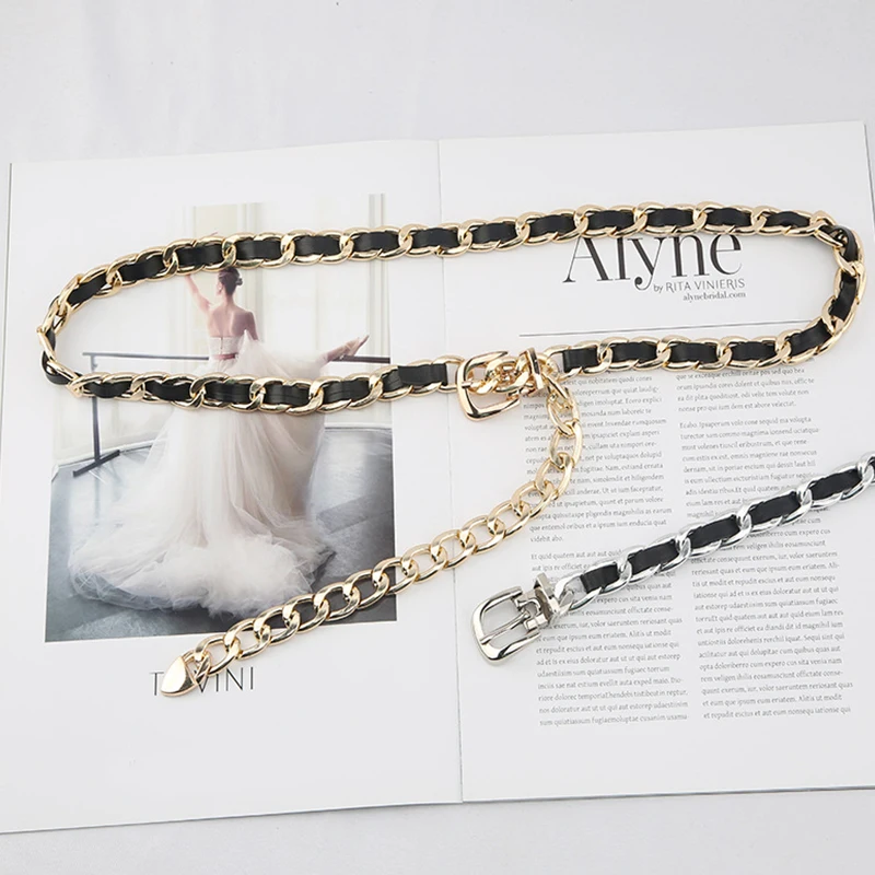 

Metal Chain Belts For Women Luxury Brand Designer Waist Chain Long Tassel For Suitable Punk Hip Hop Jeans Suit Dress Waist Belt