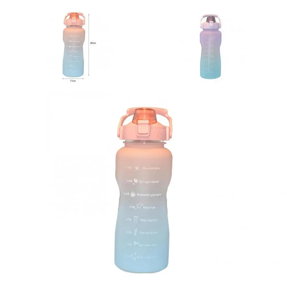 

Plastic 2000ml Useful Anti-skid Drink Bottle Flip Lid Water Flask Wide-mouth for Travel