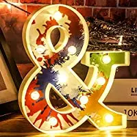 

LED Letter Lights Light Up Letter Signs - Kids Night Light Party Wedding Event Birthday Bar Home Decoration (Warm White &)