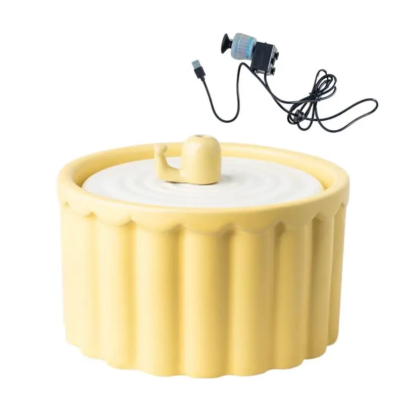 

Cat Water Fountain Kitty 1 L Capacity Drinking Fountain Ceramic Water Bowl Pet Drinking Supplies For Living Room Pet Shop