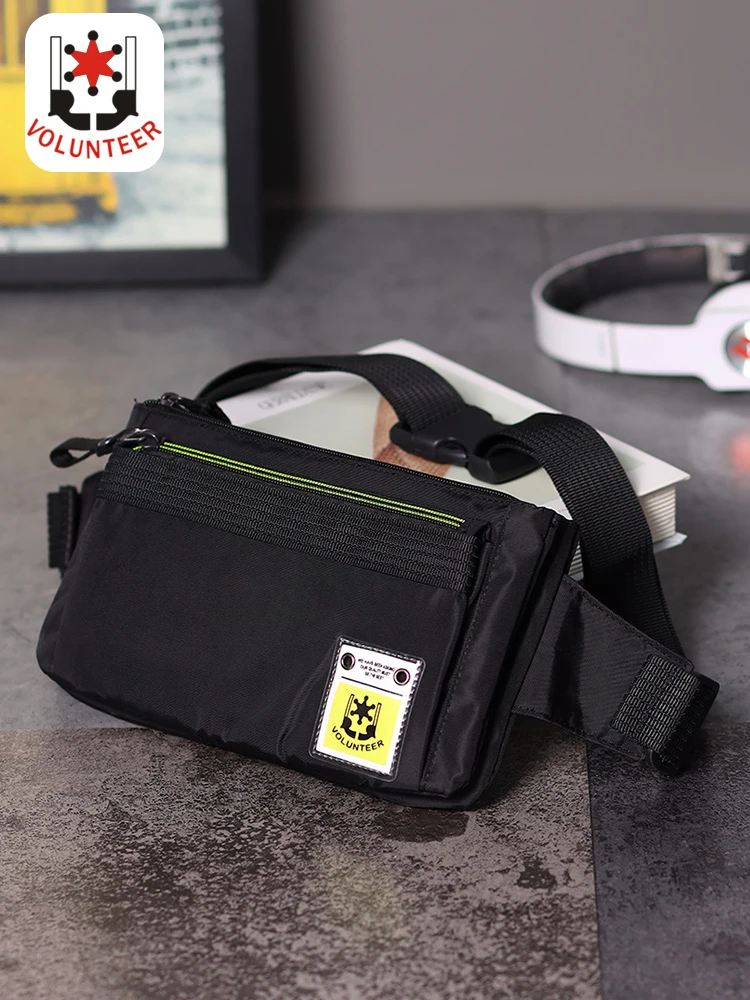 Volunteer Waist Bags for Men 2023 New Light Weight Casual Fashionable Waterproof Versatile Oxford Cloth Crossbody Bags 1747-20