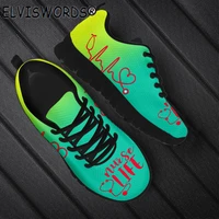 elviswords 2021 brand nurse life stethoscope womens sneakers breathable mesh flats for fashion ladies spring zapatos lace up
