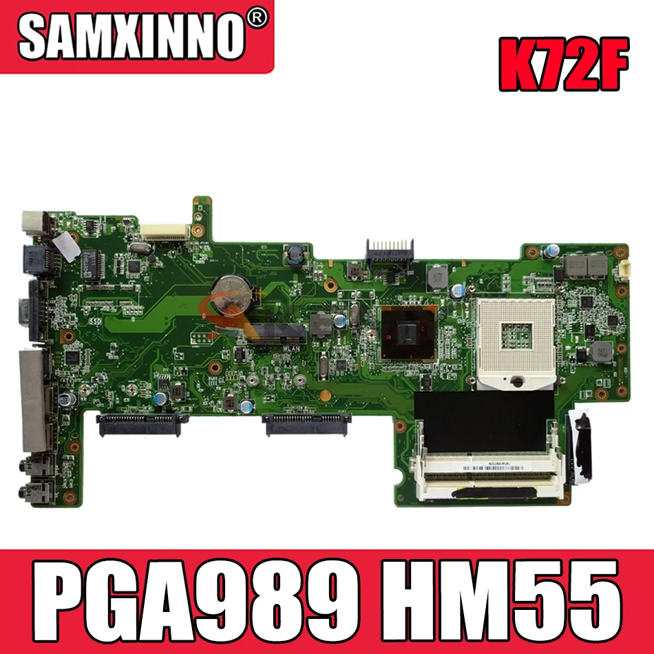 

Материнская плата Akemy K72F для ноутбука ASUS K72F, оригинальная материнская плата PGA989 HM55