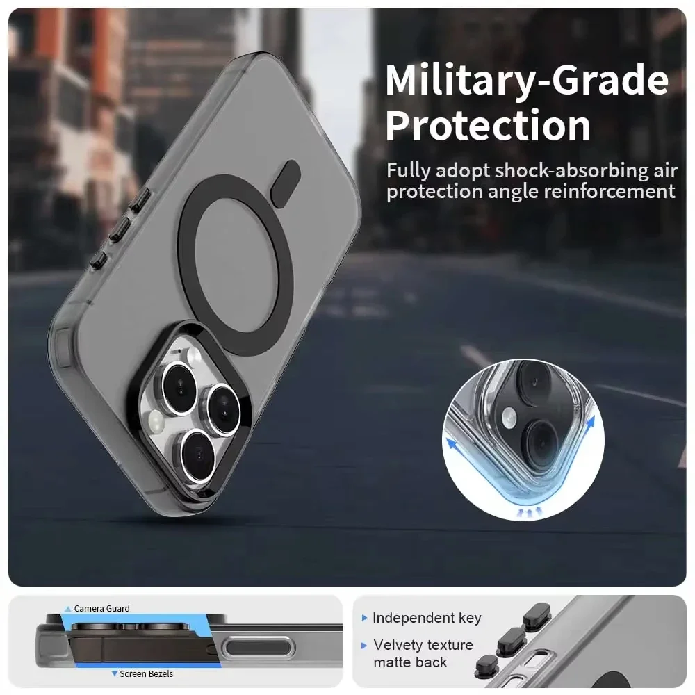 Матовый магнитный чехол ярких цветов для iPhone 16 Pro Max 14 13 12 11 15 Plus Magsafe