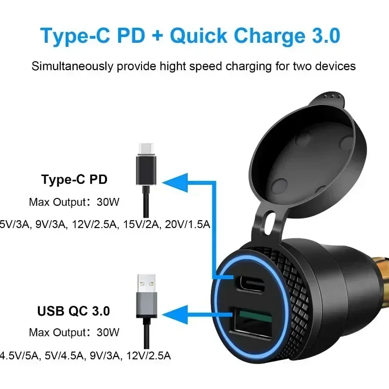F800R QC3.0 Dual USB зарядное устройство адаптер питания Hella DIN разъем для BMW F750GS R1250GSA G650XGS
