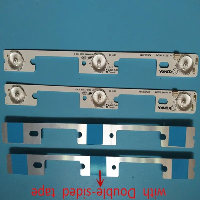 Оригинальный Новый 4 шт./компл. 3 светодиода да 6 в 208 мм Светодиодная подсветка для KONKA LED 32F230 0NE LED 32F2300FX 35017946 35017947 35017948