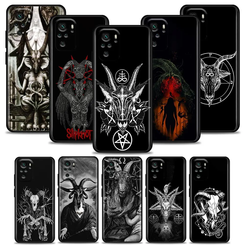 

Devil Goat-Headed Satan Mobile Phone Shell for Redmi K40 K40S K50 6 6A 7 7A 8 8A 9 9A 9C 9T 10 10C Pro Plus Soft Case Cover Capa