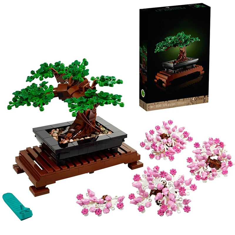 

Bonsai Tree Flower Bouquet Perpetual Building Block Bricks Model Home Decoration Plant Potted Gift Kids Set Compatible 10281