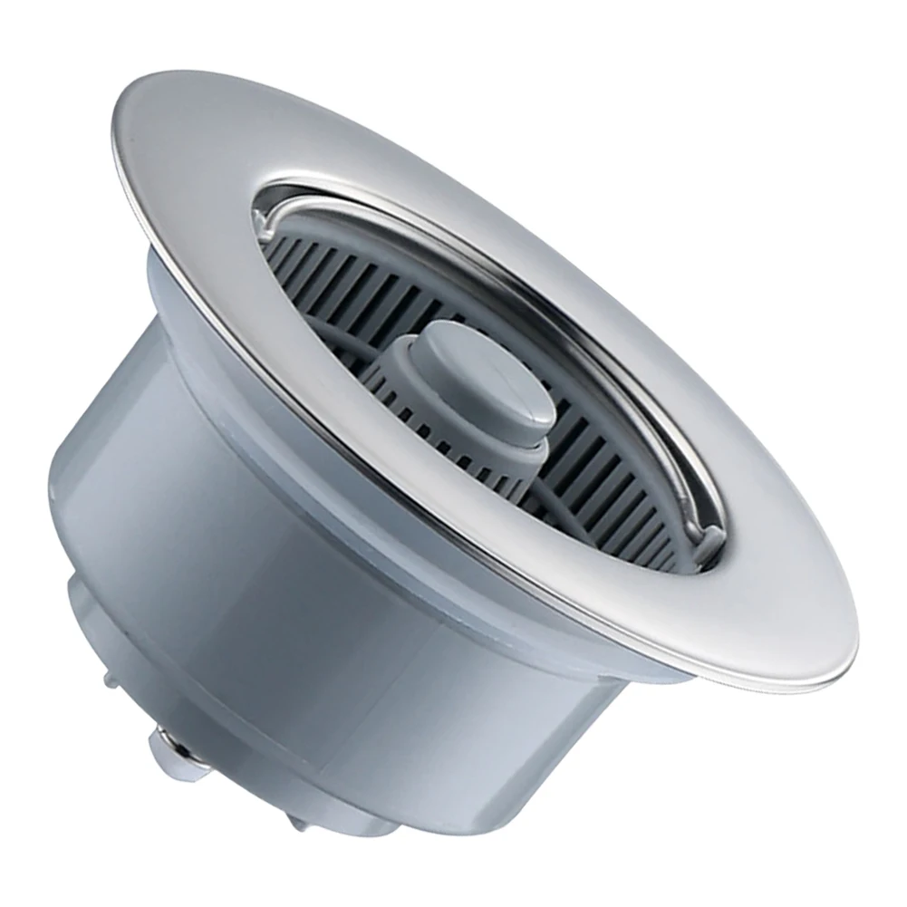 

Efficient 3 in 1 Sink Auxiliary Device, Kitchen Sink Drain Strainer, Stopper Filter Bathroom, Easy to Install and Use