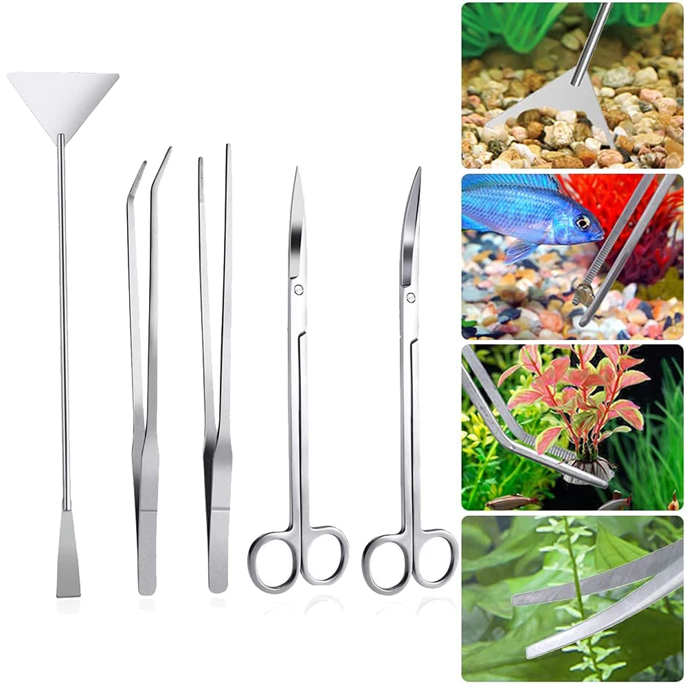 

Аксессуары для чистки аквариума, пинцет из нержавеющей стали