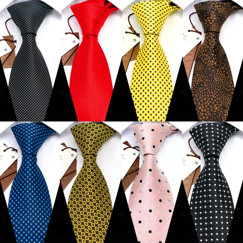 

Модные мужские галстуки YISHLINE, новинка, 21 цвет, в горошек, Тканый Жаккардовый галстук 8 см, мужской галстук, свадебные аксессуары для мужчин