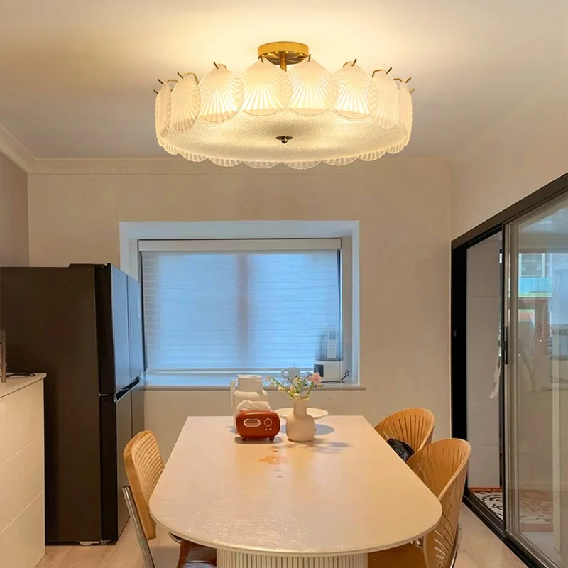 

French light luxury dining room crystal lamp modern simple living room master bedroom lamp Nordic lamp bedroom chandeliere