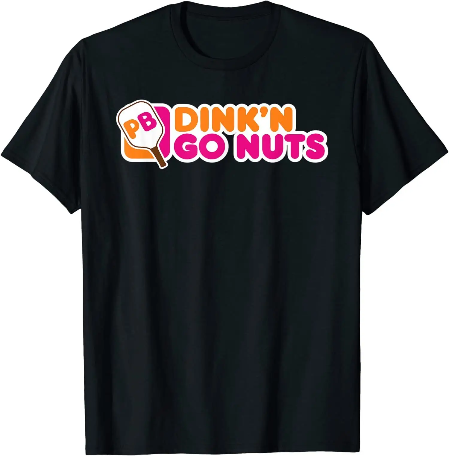 

Dinkn Go Nuts Funny Pickleball O-Neck Cotton T Shirt Men Casual Short Sleeve Tees Tops Harajuku Streetwear