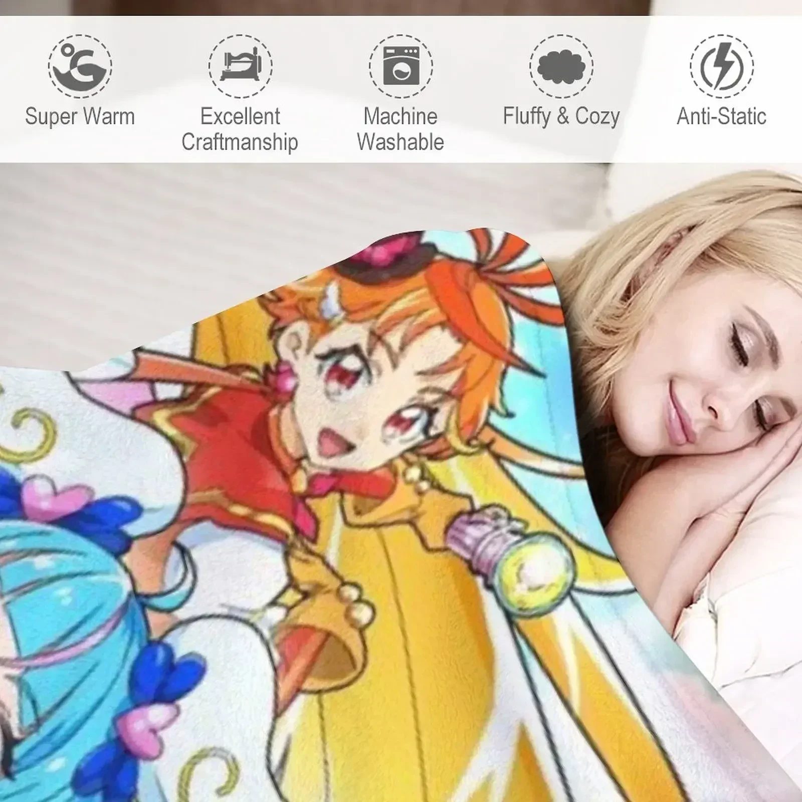 Hirogaru Sky Precure - одеяло все в одном для кемпинга манга многофункциональные мягкие