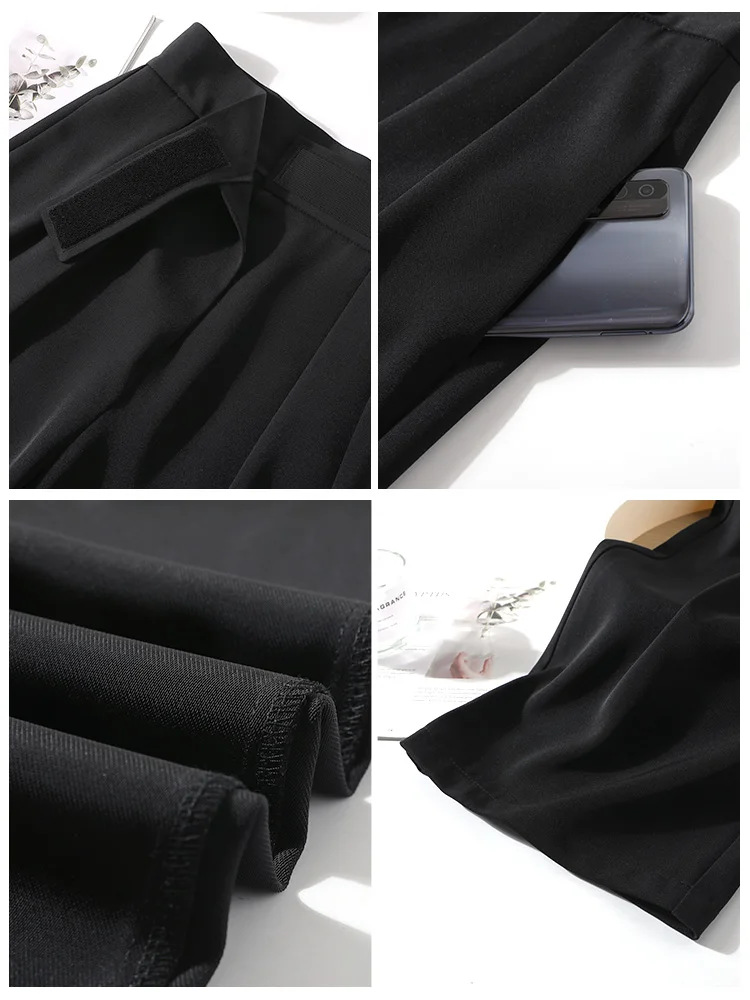 Женские костюмы с высокой талией элегантные широкие летние брюки в Корейском