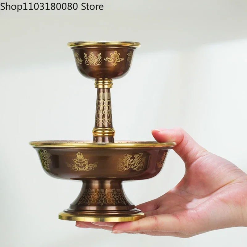 

Медные позолоченные подносы для поклонения 8 благоприятных символов